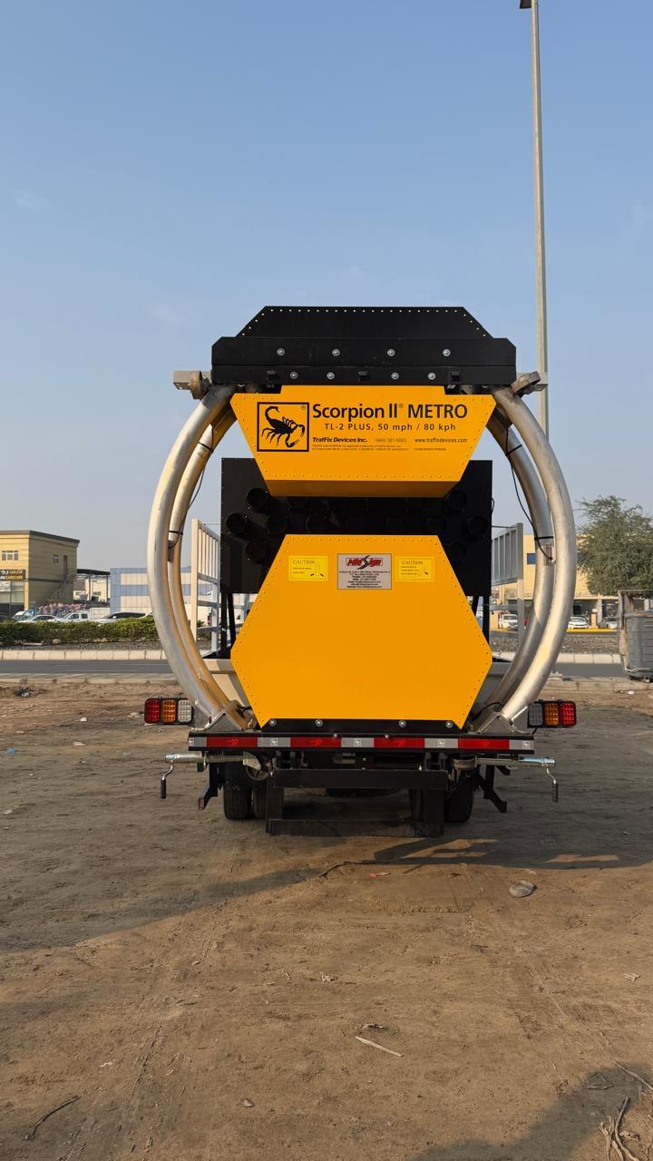 TL-2 rated truck mounted attenuator unit, 0 to 80 km/h speed environment